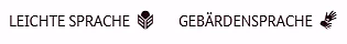 Screenshot der Schaltfläche Leichte Sprache und Gebärdensprache